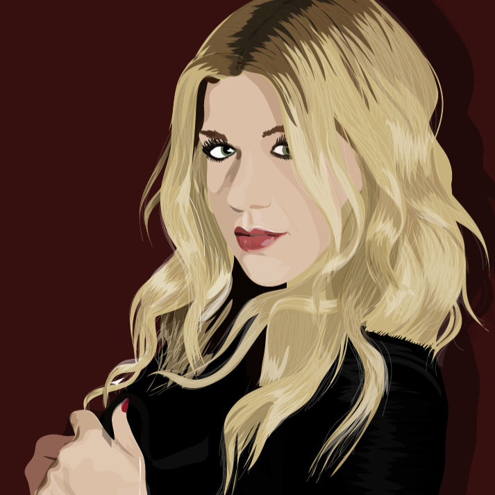 picture illustrates an illustration of Kelly Clarkson