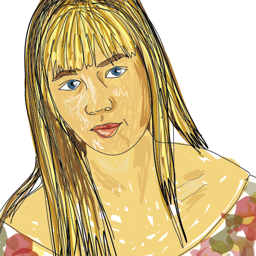 picture illustrates an illustration of Kelly from Beverly Hills 90210